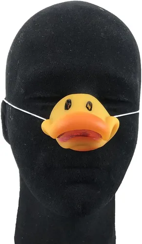 Vista 5 de NOVELTY GIANT WWW.NOVELTYGIANT.COM Duck Bill Beak Nose Máscara de plástico suave para disfraz de color amarillo