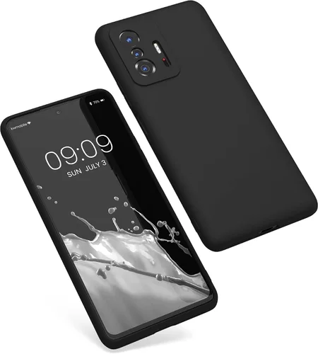 Vista 5 de kwmobile Funda compatible con Xiaomi 11T/11T Pro - Funda protectora de silicona TPU suave y delgada - Negro