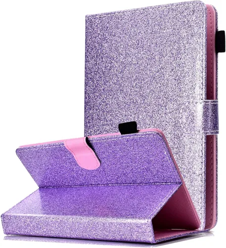 Vista 24 de Funda universal para tablet de 6.5 a 7.5 pulgadas, de piel sintética, funda protectora con ranuras para tarjetas y soporte para lápiz capacitivo