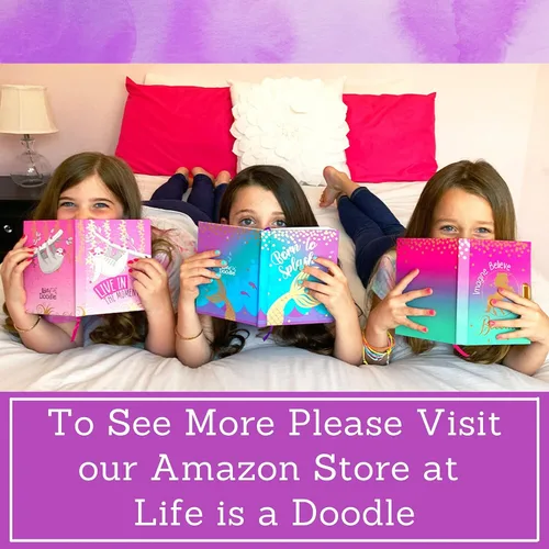 Vista 7 de Life is a Doodle Diario con cerradura y llave – Diario de gratitud de sirena para empoderar corazones y mentes – Cuaderno diario de autoexpresión