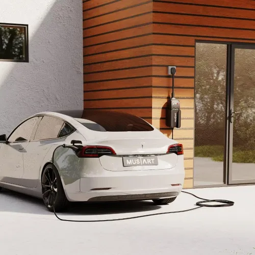 Vista 7 de Cargador portátil Tesla de nivel 1 y nivel 2 (15 y 40 amperios, 100-240 V, cable de 25 pies) NEMA 5-15 y NEMA 14-50 Tesla cargador de vehículo