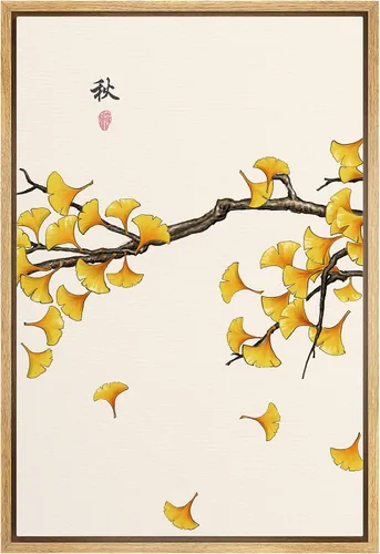 Vista 12 de NWT Impresión en lienzo enmarcado para pared, acuarela, grullas, pájaros volando, naturaleza salvaje, ilustraciones de arte moderno decorativo
