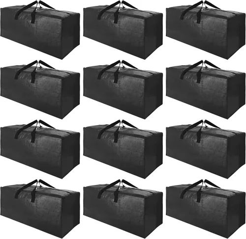 Vista 8 de SWEET DOLPHIN Paquete de 8 bolsas de mudanza resistentes de 200 libras con asas envolventes, bolsas de almacenamiento extra grandes para ahorrar