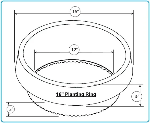 Vista 9 de Paquete de 3 16 anillos de plantación (anillo sólido) – Cuencas de riego para tomates, verduras y flores Bordes de jardín y retención de agua