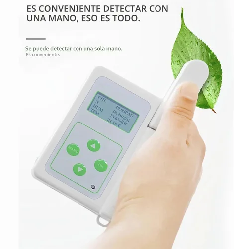 Vista 6 de Analizador de clorofila Prueba de nutrientes para plantas, medidor de temperatura de hojas, medidor de humedad de hojas 0.0-99.9SPAD con exportación