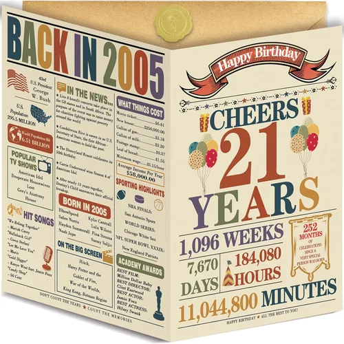 Vista 17 de Asmallgf Tarjeta de regalo vintage de 10º cumpleaños para niñas, niños y adolescentes, mensaje impreso en el interior con sobre de papel kraft