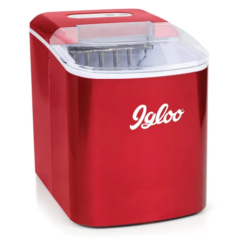 Vista 18 de Igloo Máquina de hielo de encimera autolimpiante, compacta y portátil, crea 26 libras por día, 8 piezas listas cada 7-8 minutos, incluye pala