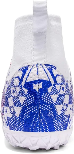 Vista 5 de Turf - Zapatos de fútbol para hombre y mujer, tacos de fútbol FG, para niños grandes, niñas, jóvenes, botas de fútbol de entrenamiento TF