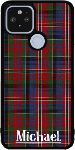 Vista 6 de Suéter a cuadros de color verde, azul, rojo, funda de goma negra personalizada para teléfono compatible con Google Pixel 10, 10 Pro, 10 Pro XL, 9a