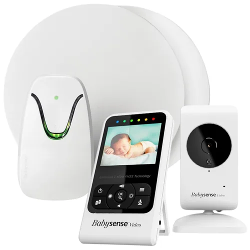 Vista 10 de Babysense 7 Monitor de sueño, respiración y movimiento para bebés recién nacidos y lactantes, sin WiFi, no portátil, monitor sin contacto con 2