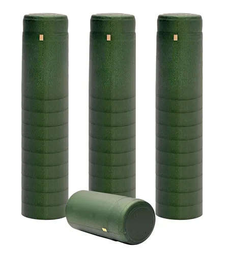 Vista 2 de Cápsulas retráctiles de PVC verde metálico-500