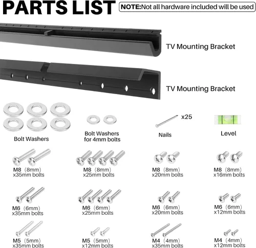 Vista 5 de Soporte de pared para TV sin tachuelas sin taladros para televisores