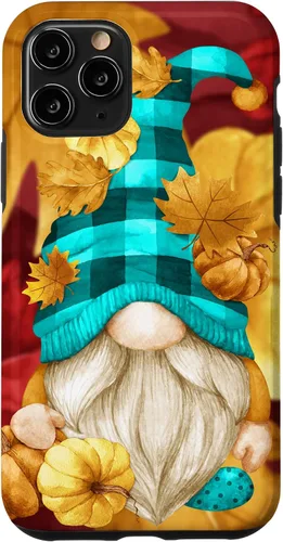 Vista 27 de iPhone 16 Buffalo Plaid Gnomie Cute Autumn Accessories With Fall Gnome Case