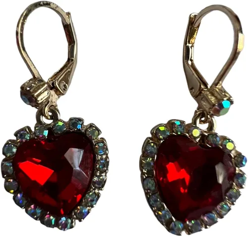 Vista 2 de Betsey Johnson - Pendientes colgantes de corazón