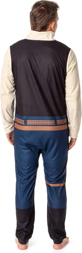 Vista 3 de INTIMO Star Wars - Disfraz de personaje de Han Solo para hombre, traje de dormir sin pies