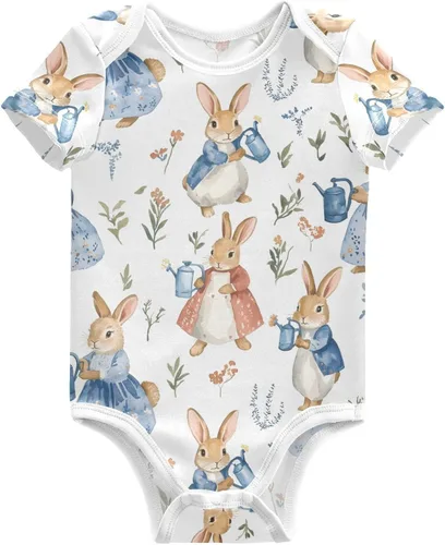Vista 10 de vvfelixl Body para bebé niña Llama Alpaca Cactus Manga Corta Algodón Ropa de Bebé Para Niñas 0-24 Meses Negro Multi10