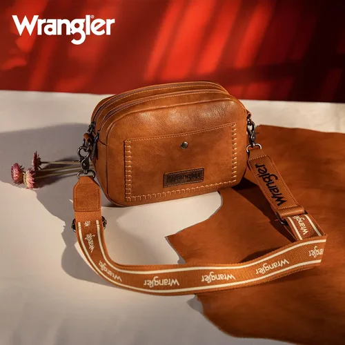 Vista 2 de Wrangler Bolsos cruzados para mujer, bolso de cámara a la moda con correa ancha