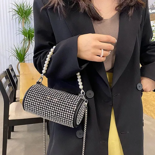 Vista 3 de JBB Rhinestone Clutch Purses For Women Glitter Purse Bling Evening Handbags Chain Strap Mini Party Bag Small