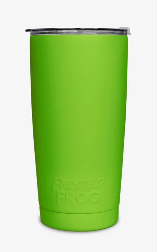 Vista 9 de Frosted Frog Vaso negro de 20 onzas con aislamiento al vacío con popote de acero inoxidable