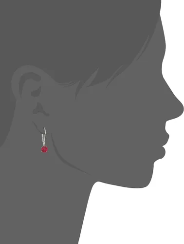 Vista 2 de Tienda Collection 925 Sterling Silver 6mm Round Gemstone Dangle Earrings for Women with Leverbacks