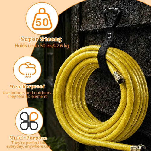 Vista 4 de Swingers Extension Cord Holder, 17" Heavy-Duty Storage Straps with 6 Pack