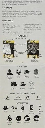Vista 5 de Arkham Noir - Estuche para juego de cartas 3 Infinite Gulfs of Darkness, juego de cartas misterioso, emocionante juego de aventuras para adultos