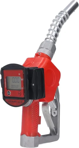 Vista 6 de Fafeicy Boquilla de combustible automática, aleación de aluminio, modelo K28, con medidor digital, apagado automático, bloqueo de 3 posiciones