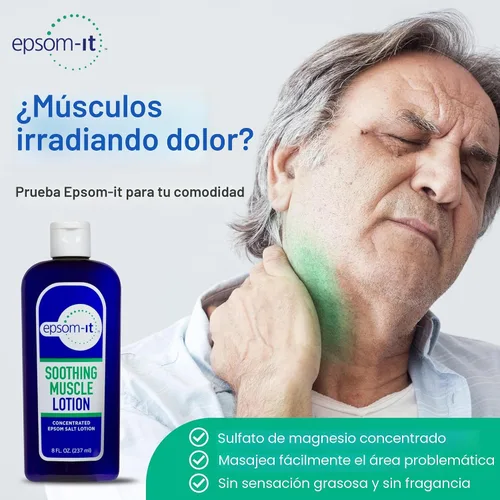 Vista 9 de Epsom-It Loción calmante muscular de magnesio – Crema tópica de sal de Epsom con árnica y sulfato de magnesio – Diseñada para rigidez muscular