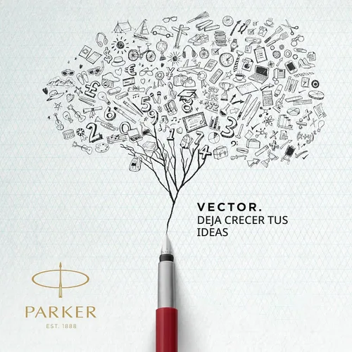 Vista 6 de Pluma estilográfica Parker Vector., Azul