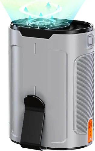 Vista 8 de Ventilador portátil AI 2025 recargable, 4 velocidades 6600 RPM fuerte flujo de aire, ventilador de cintura personal con hasta 25 horas de tiempo