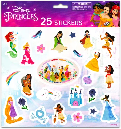 Vista 3 de Disney Princess Deluxe mochila para niñas niños paquete de 4 piezas con bolsa de escuela princesa de 157in 400 pegatinas sellos de unicornio y más