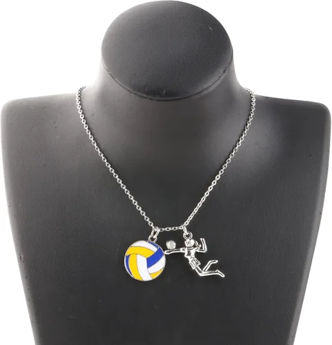 Vista 7 de FUSTMW Regalos de voleibol, collar de voleibol, regalos para jugadores de voleibol, collar con dije de voleibol, regalos para entrenadores