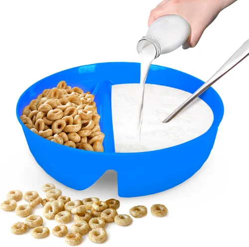 Vista 9 de Paquete de 3 - Tazón para Cereales Anti-Empapado Just Crunch - Mantiene los Cereales Frescos y Crujientes Sin BPA Apto para Microondas Helado
