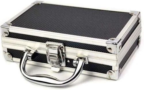 Vista 5 de Estuche de transporte de aluminio - Mini maletín de espuma de aluminio Caja de herramientas - Estuche de herramientas portátil