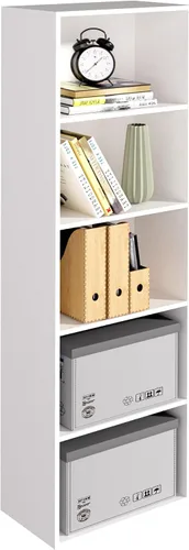 Vista 8 de Organizador de Almacenamiento de Madera de 3 Cubos, Estantería Baja de 3 Niveles Organizador de Exhibición de Almacenamiento Independiente, Estante