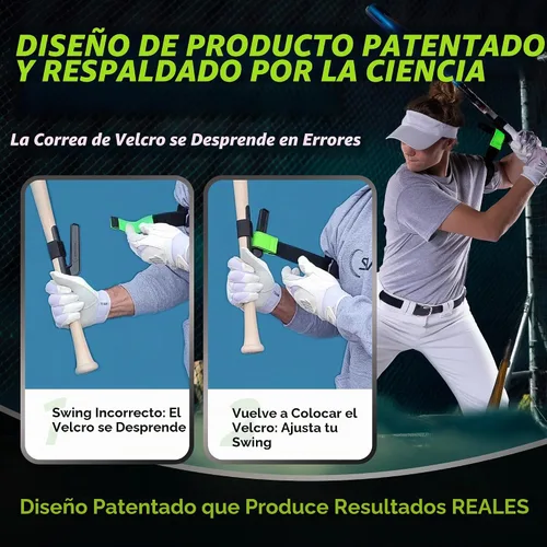 Vista 5 de SWINGRAIL Béisbol/Softbol Swing Trainer Aid (paquete de 2) Equipo para batear y golpear
