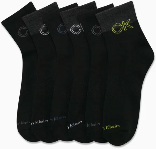 Vista 30 de Calvin Klein Calcetines deportivos acolchados de corte alto para hombre (paquete de 6)