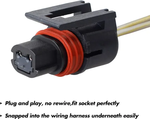Vista 4 de HERCOO Conjunto de arnés de cableado de luz de matrícula, enchufe de lámpara trasera, compatible con camioneta Dodge Ram 1500 2500 3500 1994 a 2002