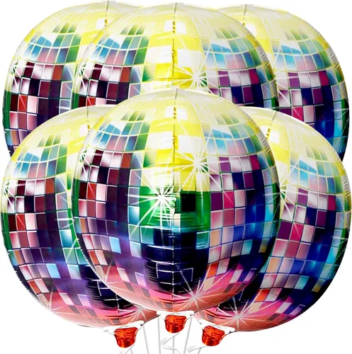 Vista 3 de KatchOn, Juego de globos de patinaje sobre ruedas, paquete de 4, globos de patinaje, globos de neón, globos grandes de bola de discoteca