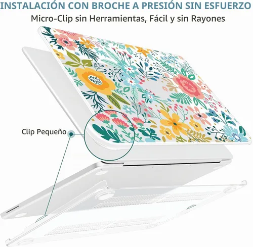 Vista 9 de TWOLSKOO Funda para MacBook Neo de 13 pulgadas 2026 A3404 A18 Pro Chip, funda rígida de plástico con adaptador tipo C, 2 fundas para cámara web