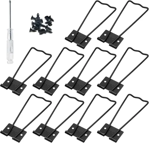 Vista 11 de Marco de fotos de hierro, 5 piezas, soporte de fotos de 4.39 pulgadas con tornillos y destornillador (negro)