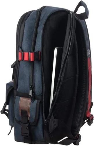 Vista 7 de Mochila utilitaria de superhéroe de Capitán América Comic Book, Azul Patchwork, talla única Se ajusta a la mayoría