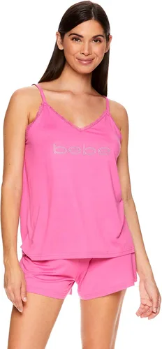 Vista 5 de bebe Pijama de 3 piezas para mujer camiseta sin mangas y pantalones cortos de pijama para dormir
