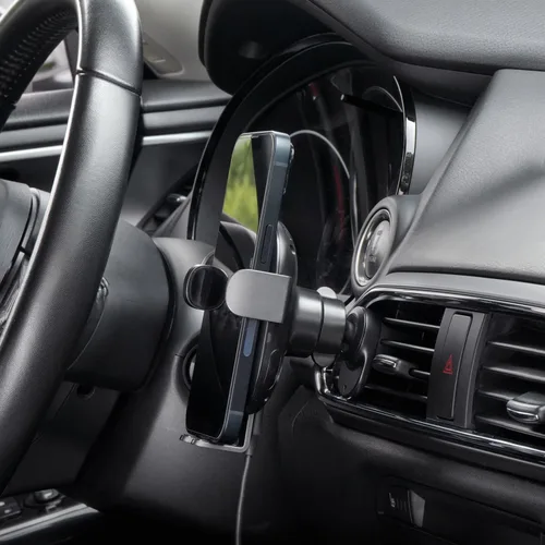 Vista 8 de [Usado] iOttie Auto Sense 2 - Soporte para teléfono con ventilación de aire con carga inalámbrica Qi, soporte de teléfono con sujeción automática