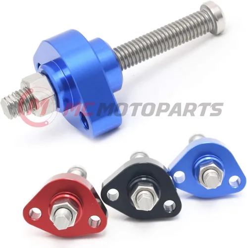 Vista 3 de MC MOTOPARTS Tensor de cadena manual HP ajustable CNC compatible con CBR600 F3 1996-1998 1997 (azul)
