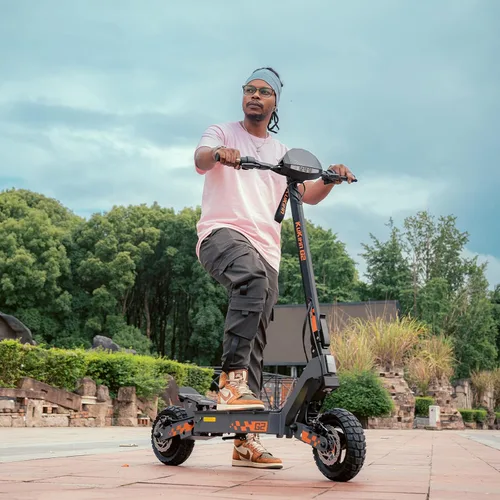 Vista 8 de KUKIRIN - Patinete eléctrico G4/G2 para adultos, rango de 47 millas, motor potente de velocidad de 43 MPH de 2000 W, neumáticos todoterreno de 11