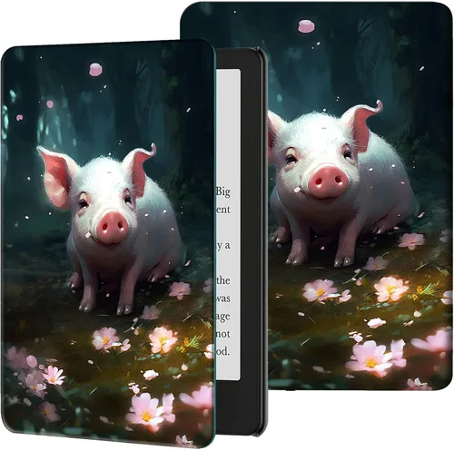 Vista 29 de Funda para Kindle de 6 pulgadas (11.ª generación, versión 2024/2022) delgada de piel sintética, ajustable, multiángulo, Smart Shell con función