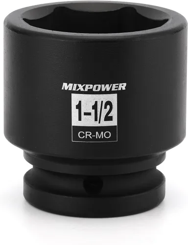 Vista 16 de MIXPOWER Zócalo de impacto poco profundo de 3/4", 1.181 in, CR-MO, métrico, 6 puntos, tuerca de eje de grado de impacto para una fácil extracción