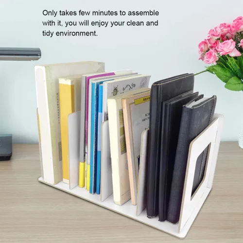 Vista 5 de Estantería para libros, muebles para el hogar, estantería para niños (blanco cálido)