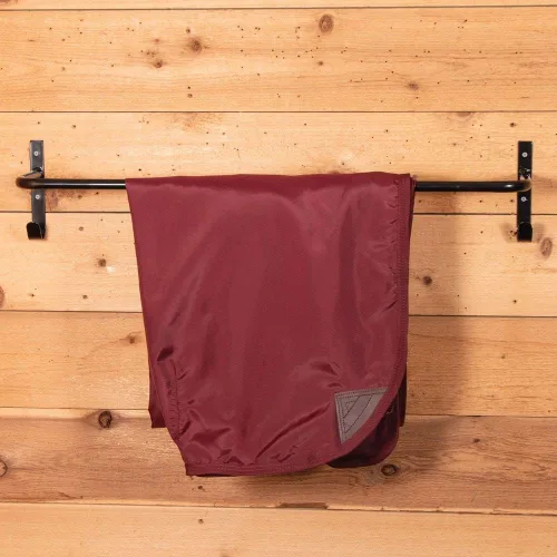 Vista 5 de EASY-UP Barra de ropa para caballos con ganchos Estante resistente para mantas de caballos Barra de 34.25 pulgadas con ganchos para cabestros